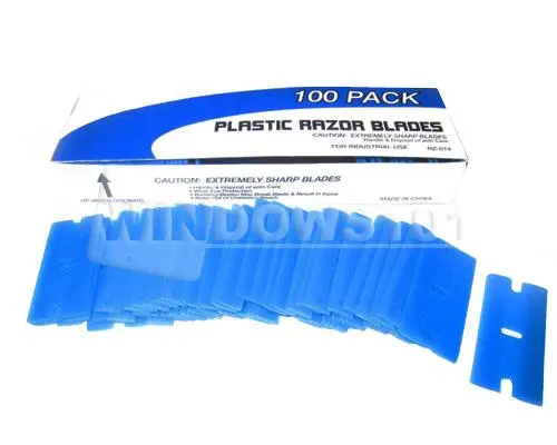 1-Inch Plastic Razor Blades – 100-Pack 1