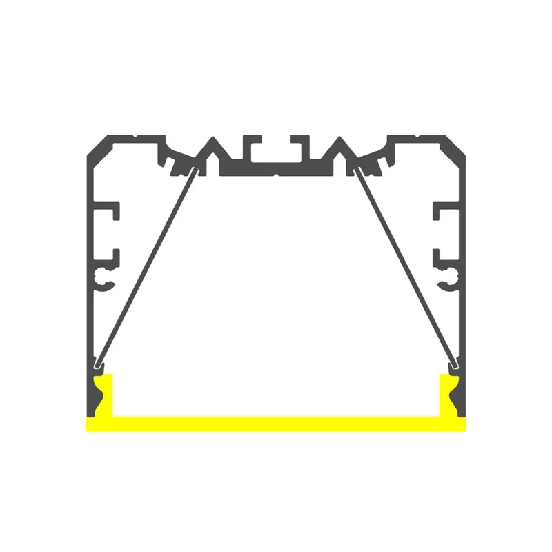 2-Inch Wide Aluminum Linear Led Profile – Pl55-Fl Recessed Design 1