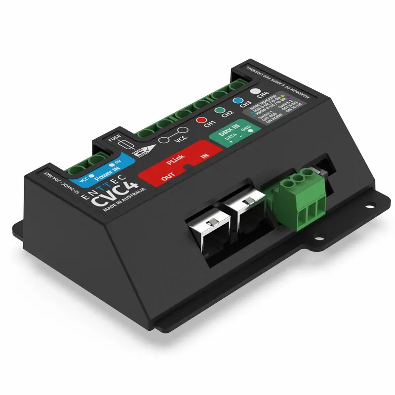 4-Channel Constant Voltage Dmx & Plink Dimmer — Enttec Cvc4 1