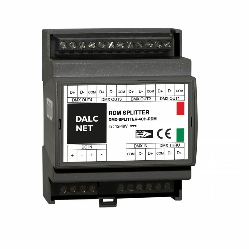 4-Channel Dmx Bus Splitter With Rdm Support For Professional Lighting Control 1