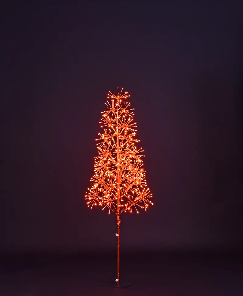 5-Foot Orange Starburst Led Decorative Tree 1