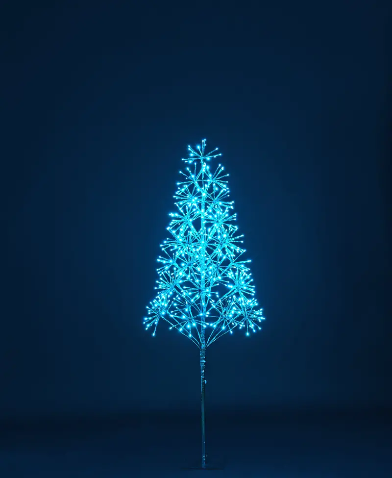 5-Foot Teal Starburst Illuminated Led Christmas Tree 1