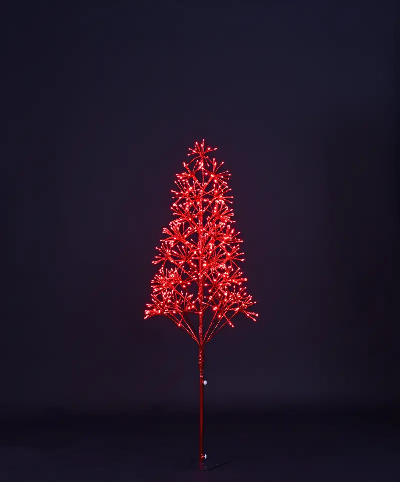 5-Foot Vibrant Red Starburst Light-Up Led Tree 1