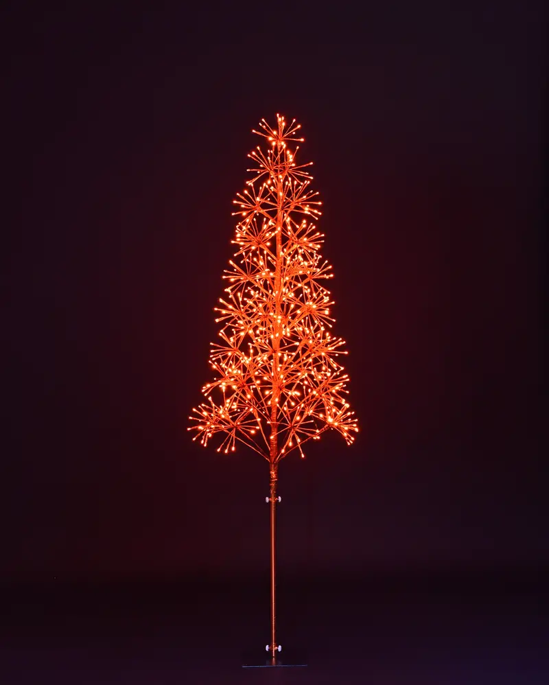 6-Foot Bright Orange Starburst Led Tree 1
