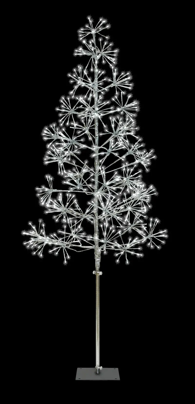6-Foot Pure White Starburst Led Tree – Elegant Illuminated Design 1