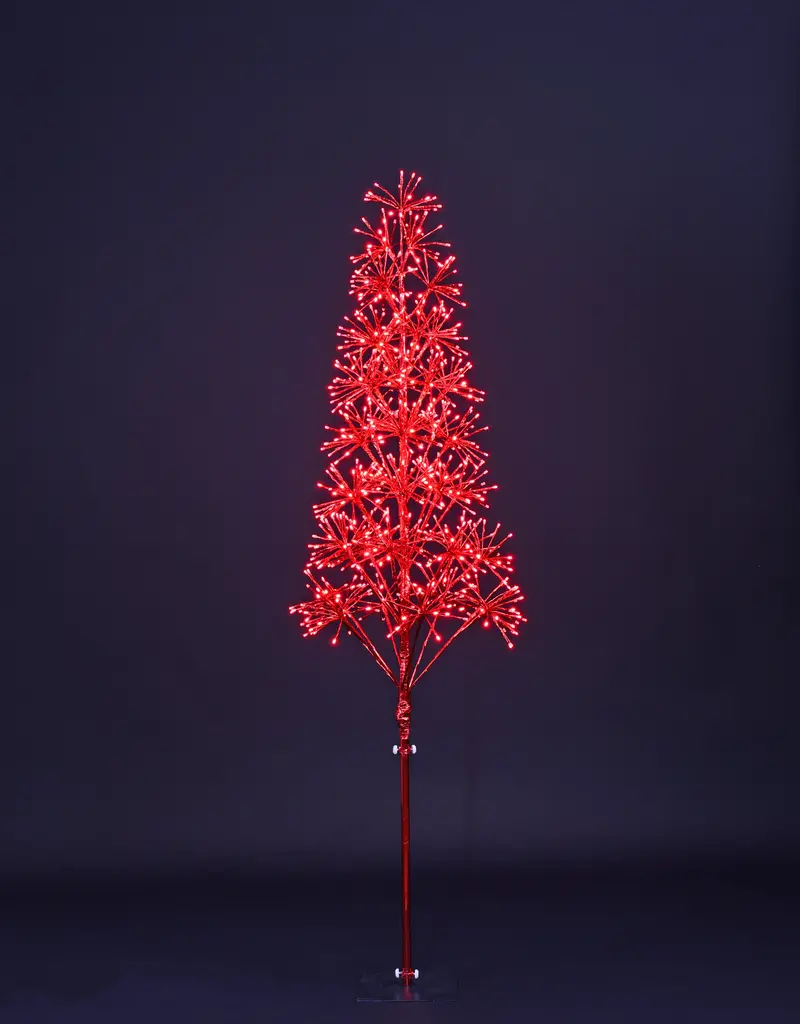 6-Foot Radiant Red Starburst Led Christmas Tree 1