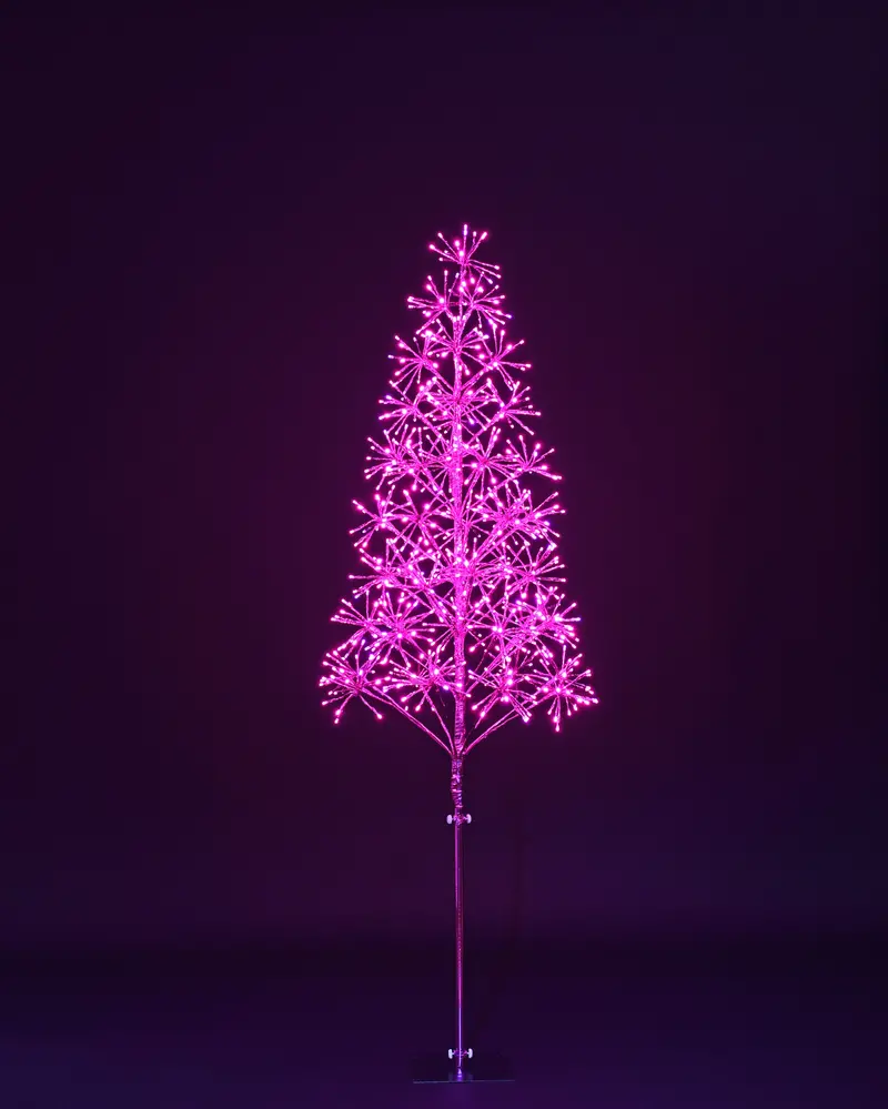 6-Foot Rosy Pink Starburst Led Tree 1