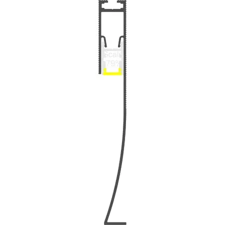 Alu-Baseboard Led Lighting Profile – Baseboard-Mounted Channel 1