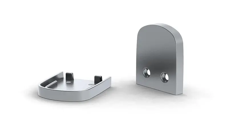 Alu-Square Profile Aluminum End Cap – No Cable Entry 1