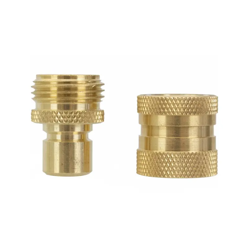 Brass Garden Hose Quick-Connect Set – Male And Female Couplers 1