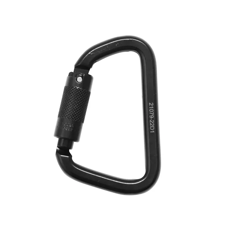 Fusion Tacoma Steel Auto-Locking D-Shaped Carabiner – 60 Kn, Matte Black 1