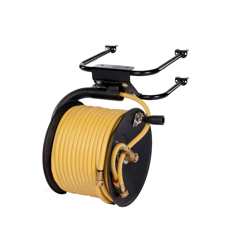 Pulex Low-Pressure Garden Hose Reel With Wall Mount 1