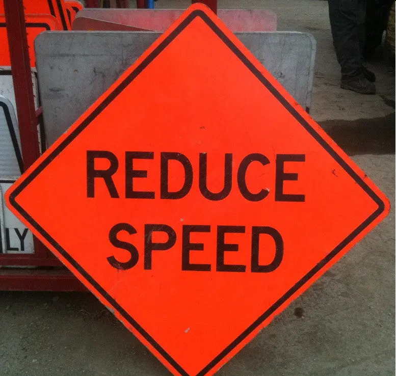Reduce Speed Ahead Sign – Regulatory Traffic Control Marker 1
