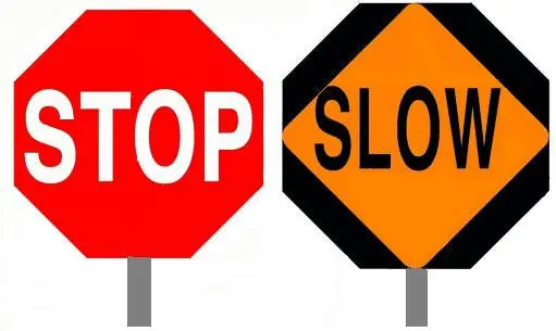 Regulatory Stop/Slow Paddle – High-Visibility Traffic Control Signaling 1