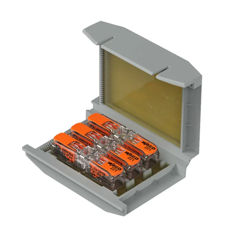 Sealed Gelbox Housing For Wago 221 Inline Lever-Nut Connectors 1