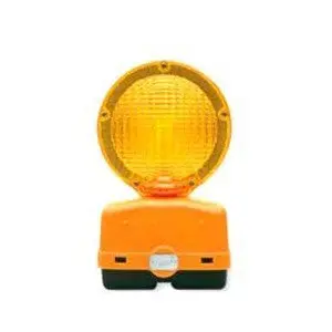 Standalone Barricade Flasher – Solar Or Battery-Powered Warning Light 1