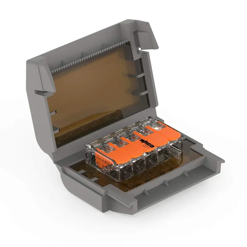 Waterproof Gelbox Enclosure For Wago 221 Splicing Connectors 1