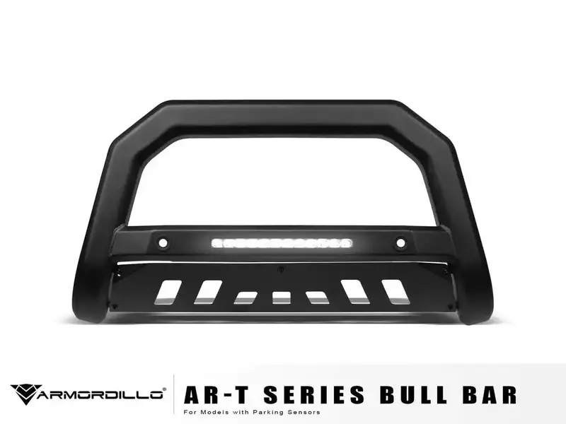 Armordillo Ar-T Series Matte Black Powder-Coated Steel Bull Bar With Integrated Led Lights (Model 8705513) 1