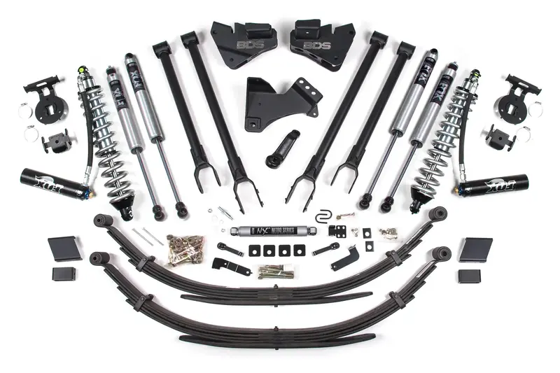 Bds Suspension Bds1569Fdsc: 4-Inch 4-Link Conversion Kit With Fox 2.5 Coilovers For 2020 Ford Super Duty 1