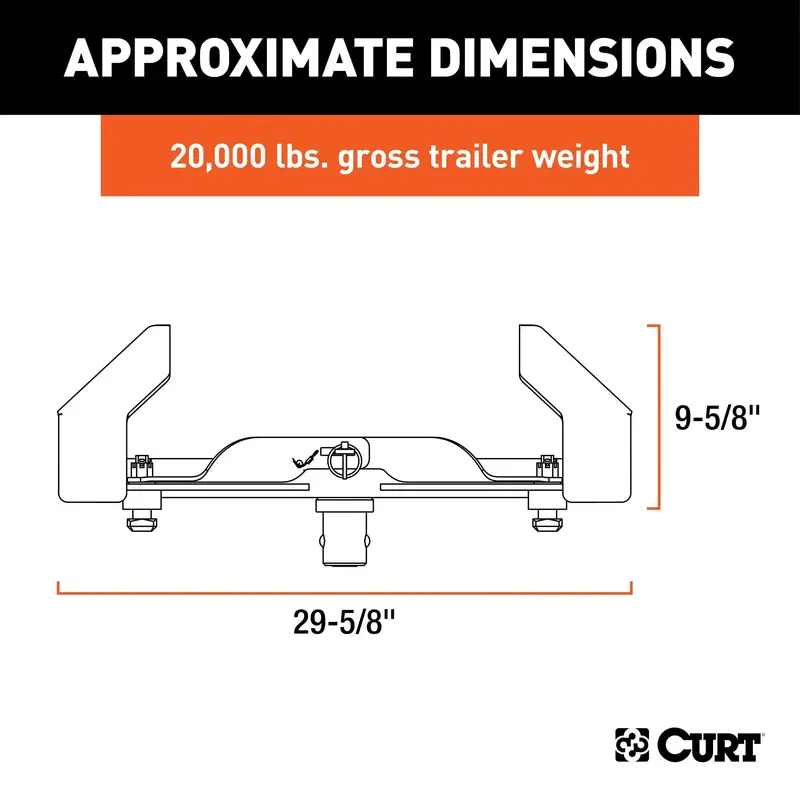Curt 16026 Puck-System Fifth-Wheel Legs For 2016+ Nissan Titan Xd (8' Bed, 20,000 Lb Capacity) 1