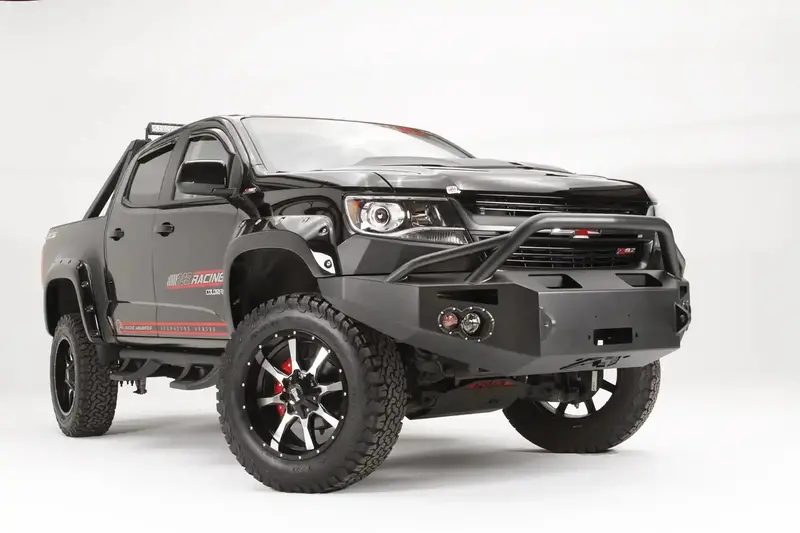 Fab Fours Cc15-H3352-1 Winch-Ready Front Bumper – Two-Tone Black Powder Coat With Pre-Runner Guard 1