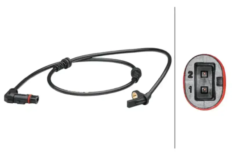 Hella 012679361 Wheel Speed Sensor – Dual-Position (Front Left/Right), 2-Pin Connector, 760Mm Cable 1