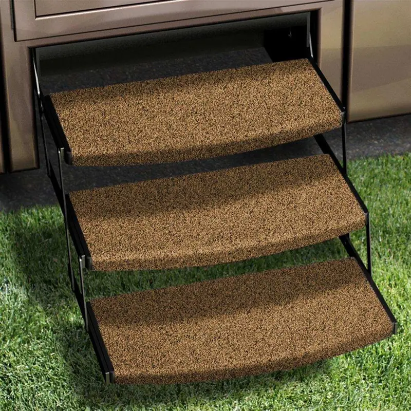 Presto Fit Trlunistep3 Retractable Truck Step – 22" X 22.5" Black Buckboard Design 1