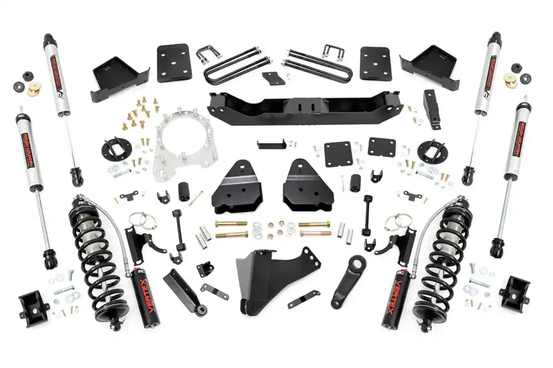 Rough Country 4.5-Inch Coilover Conversion Lift Kit – Includes Monotube V2 Shocks 1