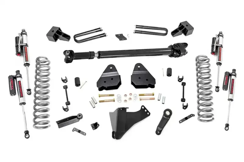 Rough Country 55951 4.5-Inch Front Suspension Lift Kit With Vertex Shocks And Driveshaft 1